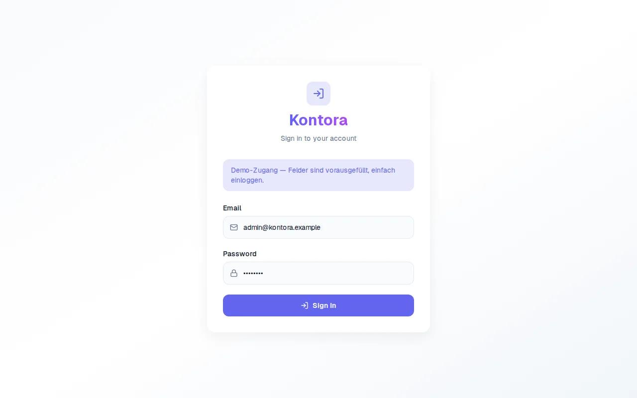 Kontora – Self-hosted finance dashboard for freelancers in Germany