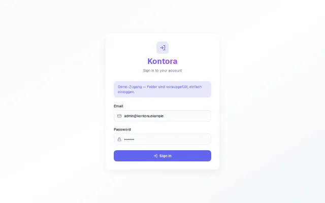 Kontora – Self-hosted finance dashboard for freelancers in Germany