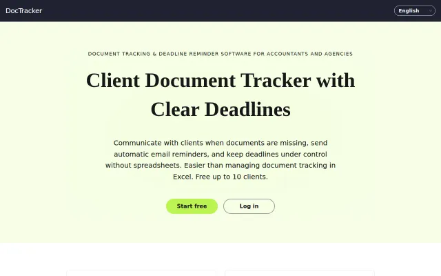 DocTracker – track client documents and send reminders