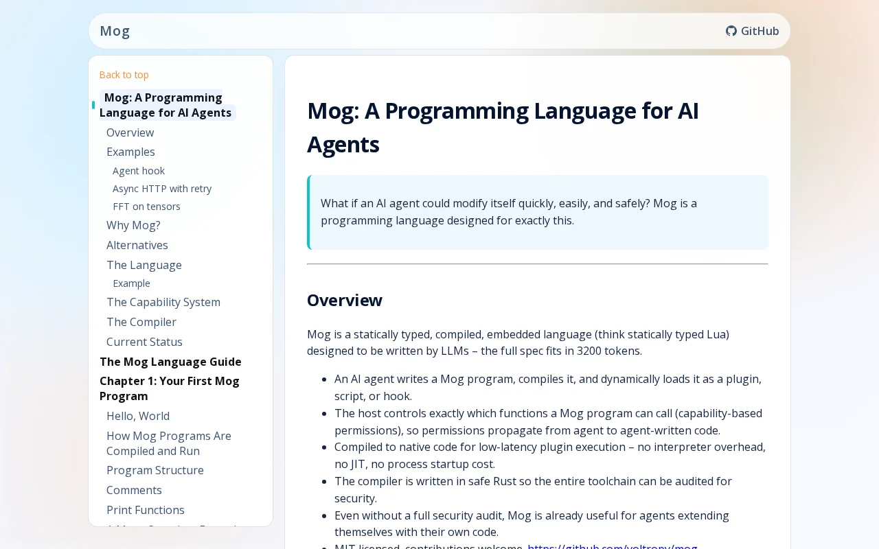 The Mog Programming Language