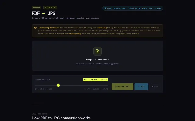 PDF to JPG converter that runs in the browser (no uploads)