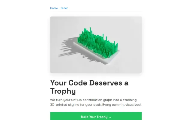 Git Trophy – 3D print your GitHub contribution graph