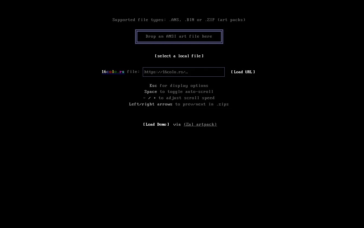 Web-Based ANSI Art Viewer