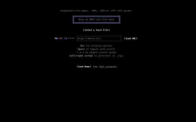 Web-Based ANSI Art Viewer