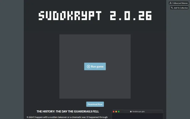 Sudokrypt – A brutalist GBC puzzle game with a custom 4x8 engine