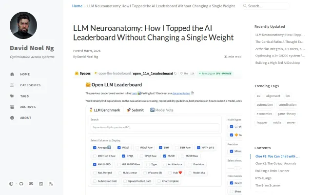 How I Topped the HuggingFace Open LLM Leaderboard on Two Gaming GPUs