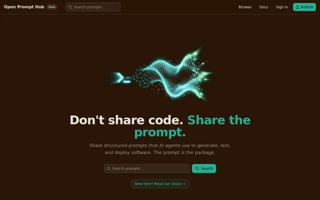 Open Prompt Hub – share intent, not code