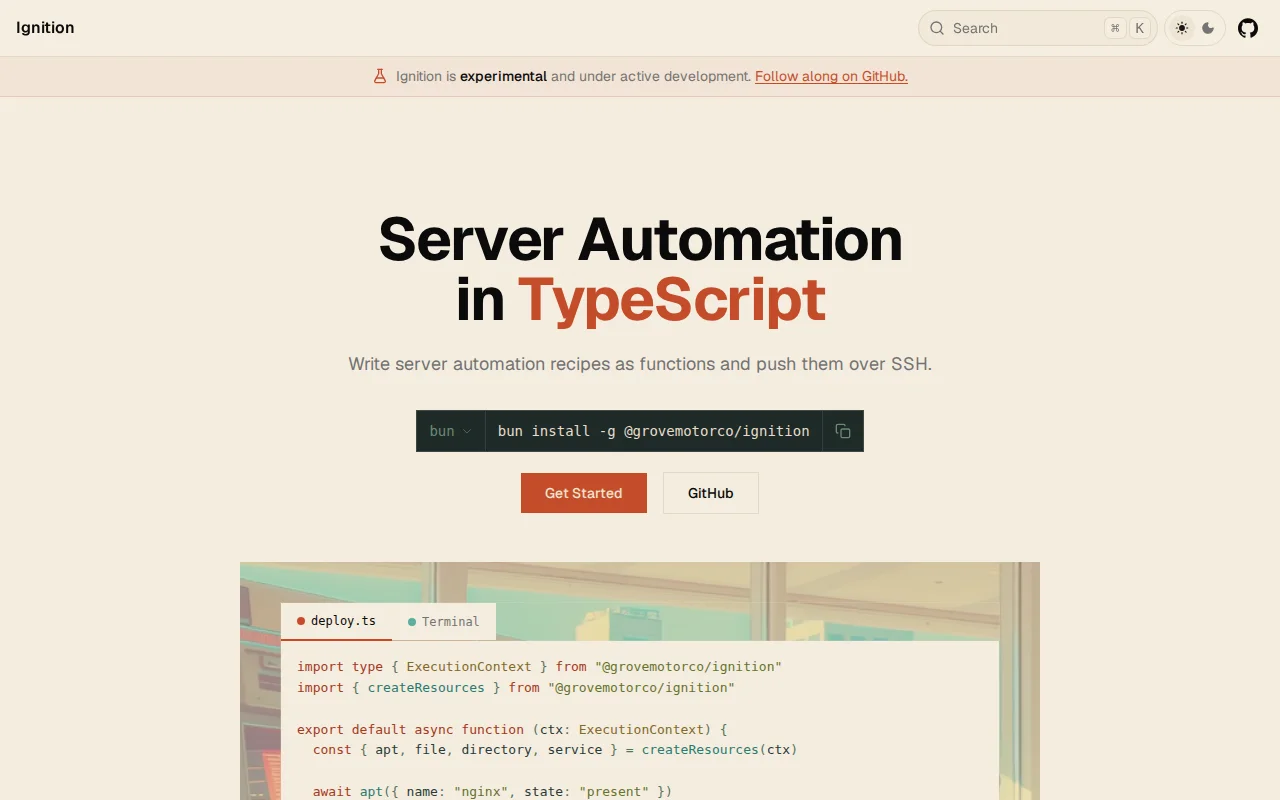 Server Automation in TypeScript