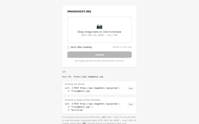 ImageHost.ing – burn-after-reading image host on Cloudflare's free tier