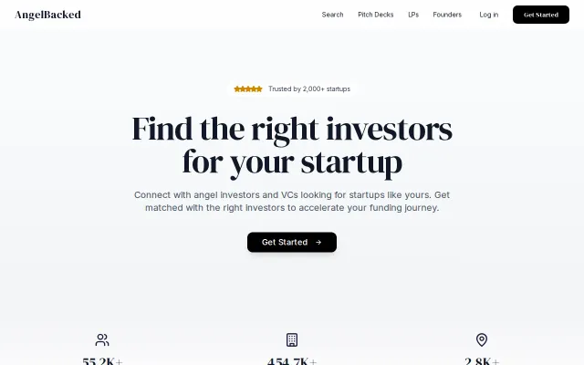 AngelBacked – a searchable database ofangels and VCs