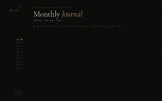 My 9-year, 4,500-song manual music archive (2017–2026)