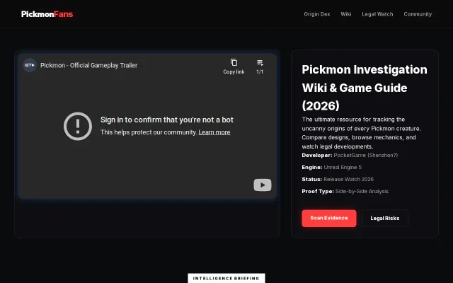 A crowdsourced wiki tracking design origins in Pickmon