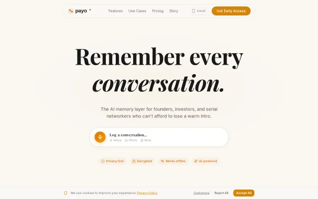 Payo – I got tired of losing contacts at conferences, so I built