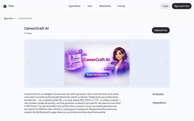 CareerCraft AI – Generate tailored resumes from a conversation