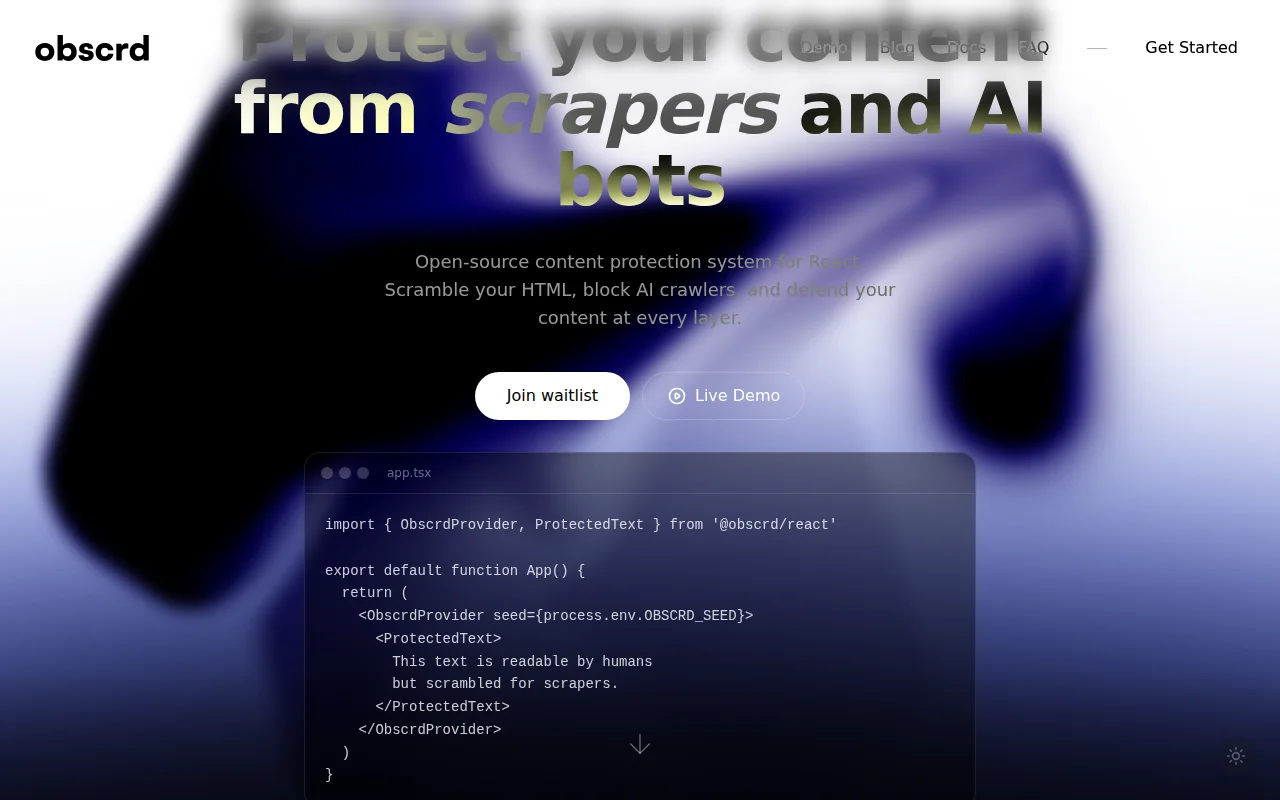 I built an SDK that scrambles HTML so scrapers get garbage