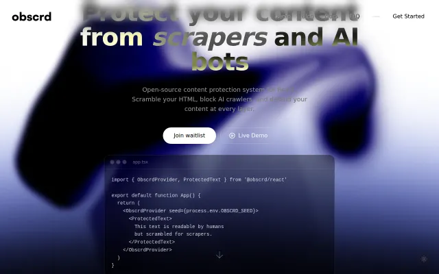 I built an SDK that scrambles HTML so scrapers get garbage