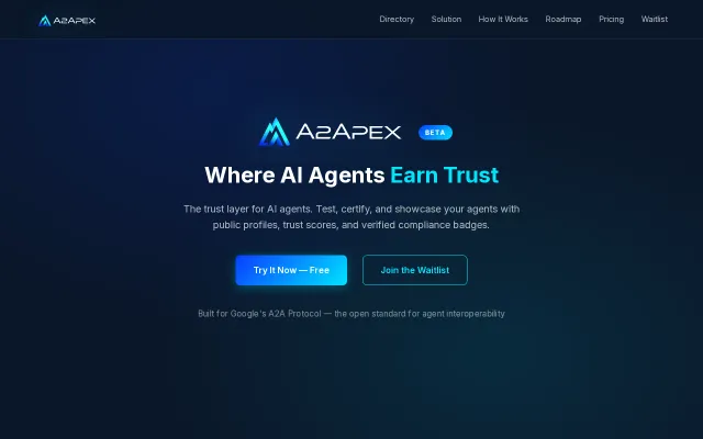 A2Apex – Test, certify, and discover trusted A2A agents