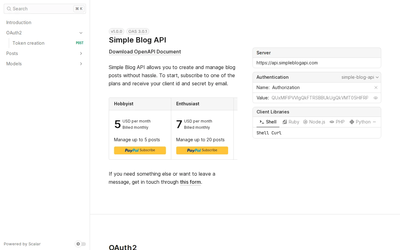 I've just launched my own API