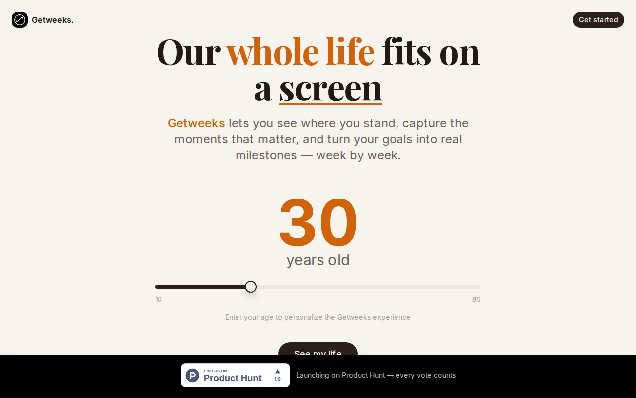 I made a life calendar that connect goals to weekly lifestyle changes