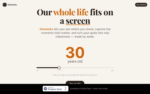 I made a life calendar that connect goals to weekly lifestyle changes