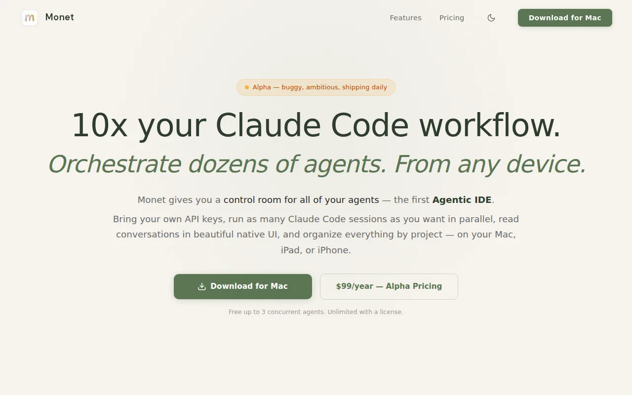 Monet – Claude Code Multisession Management