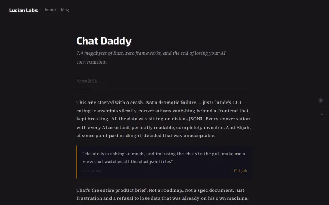 Chat Daddy – all your LLM chats in a super light terminal