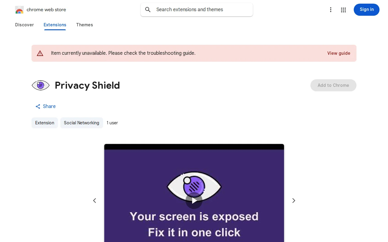 Privacy Shield an extension that hides your tabs during screen sharing