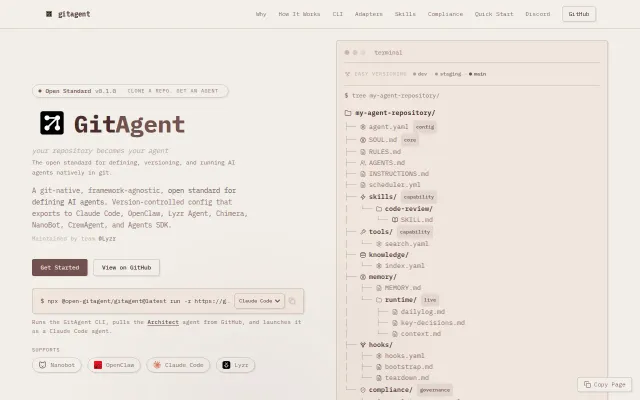GitAgent – An open standard that turns any Git repo into an AI agent