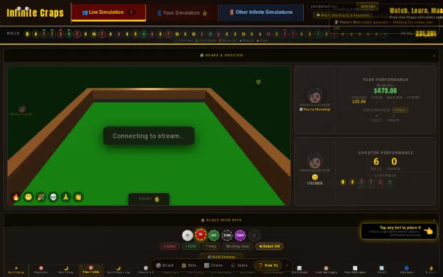 Degen craps fans, feedback requested on my simulator