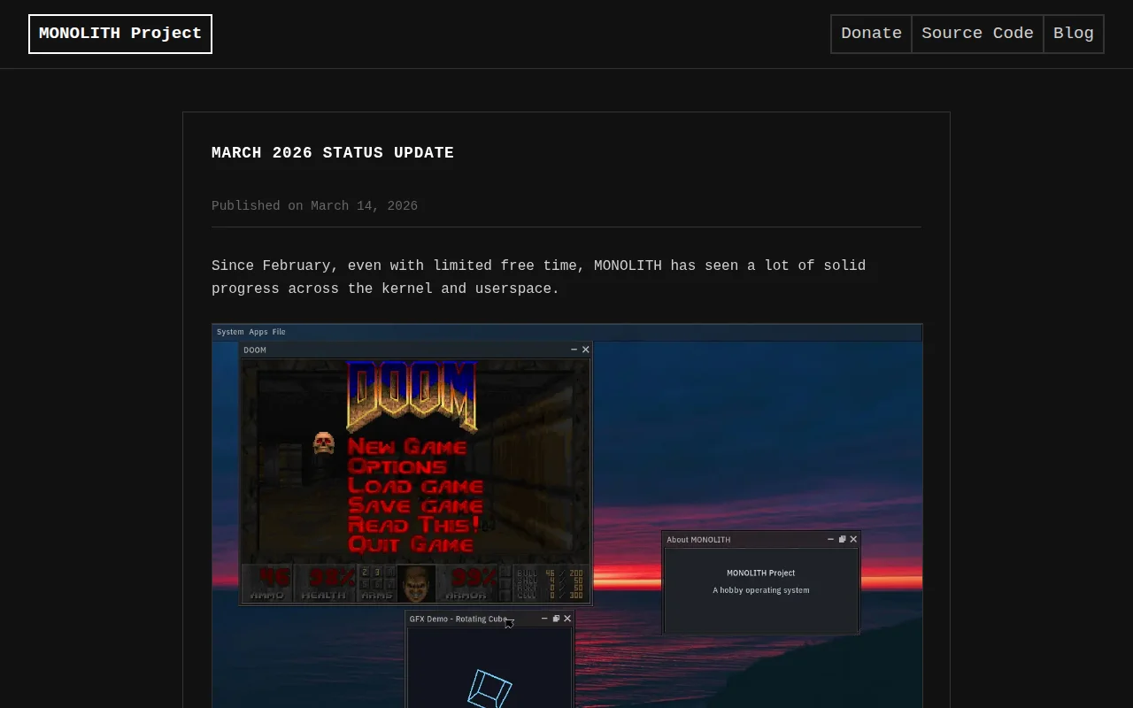 My OS can run Doom