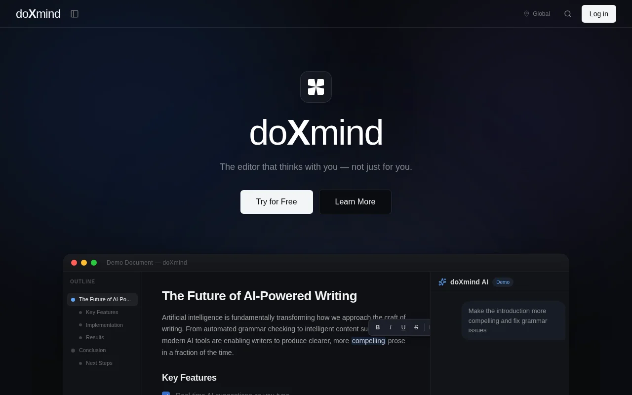doXmind – for people who want docs, not all of Notion