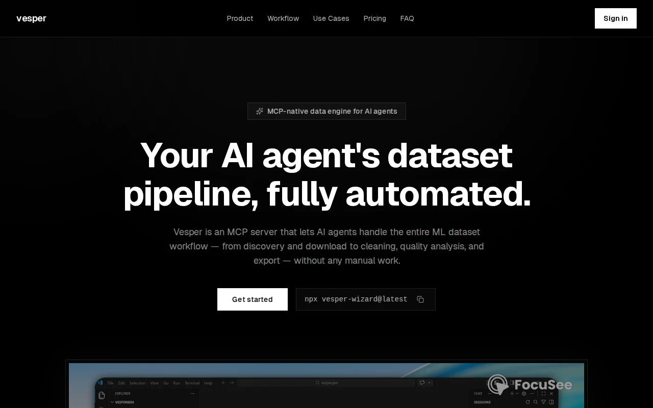Vesper – MCP server for autonomous ML dataset workflows
