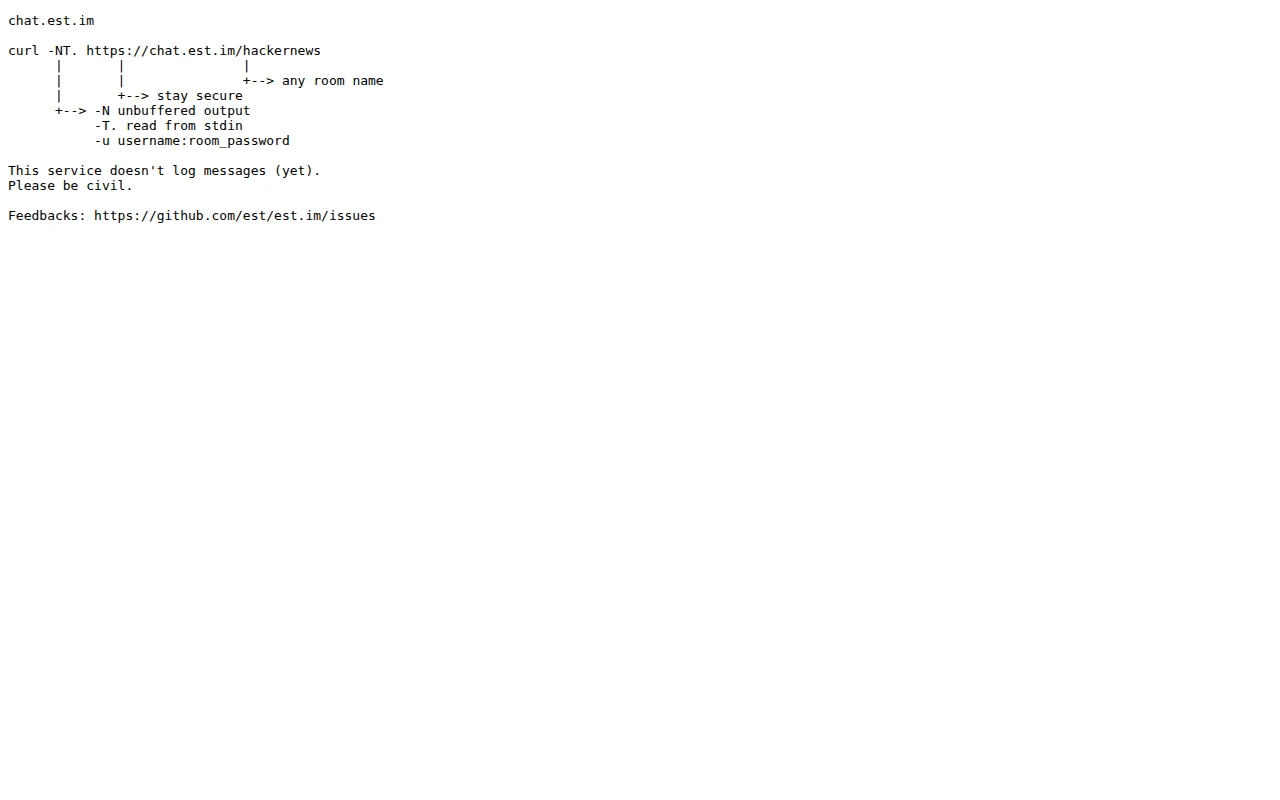 Realtime Chat with Curl Command
