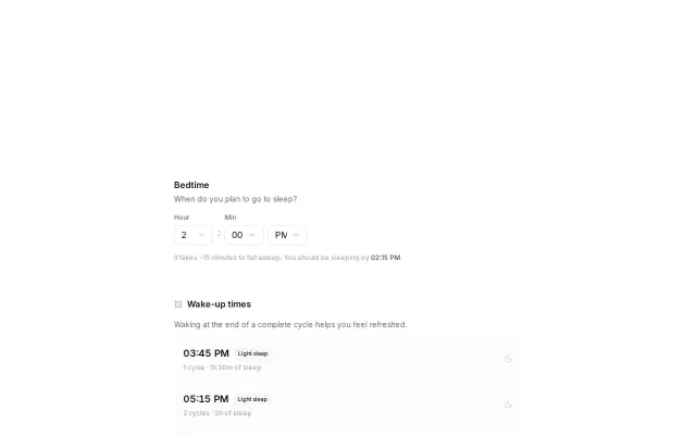 I built a sleep cycle calculator to stop waking up groggy