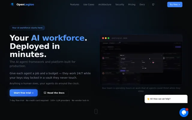 OpenLegion – AI agent fleet with container isolation and vault proxy