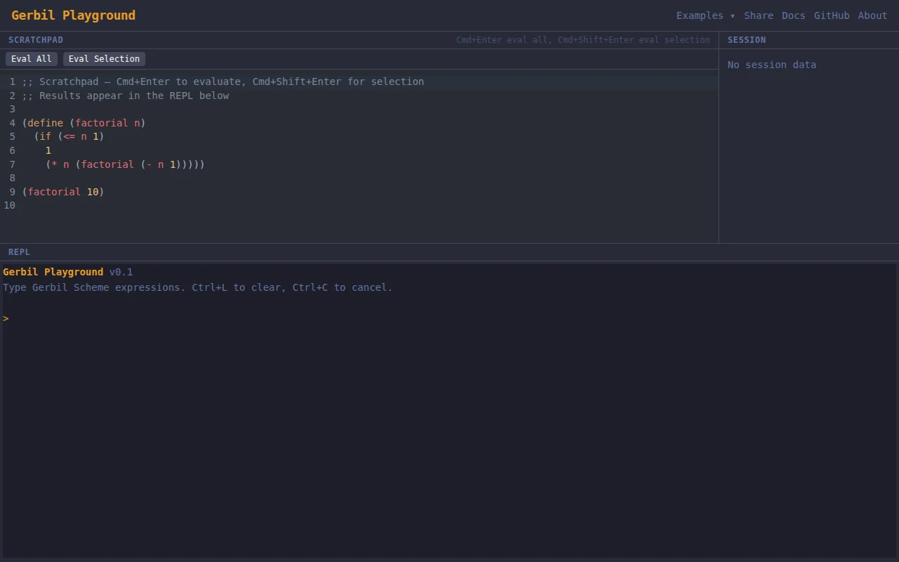 Try Gerbil Scheme in the Browser