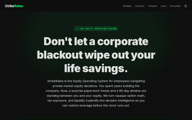 I was laid off, so I built a NerdWallet for startup equity liquidity
