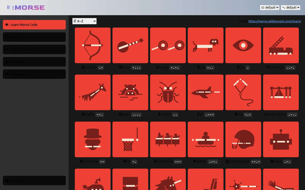 Zmorse- Morse Code Learning, Guessing, Converting and Simulating