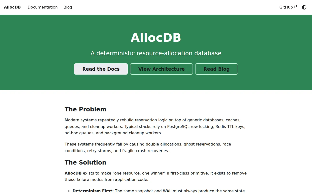 AllocDB – A deterministic resource-allocation DB built with Codex
