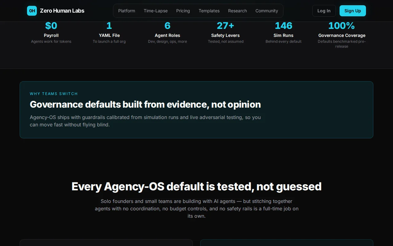 Deploy a full autonomous AI org from a single YAML file