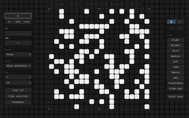 Ever wondered what Conway's Game of Life sounds like?