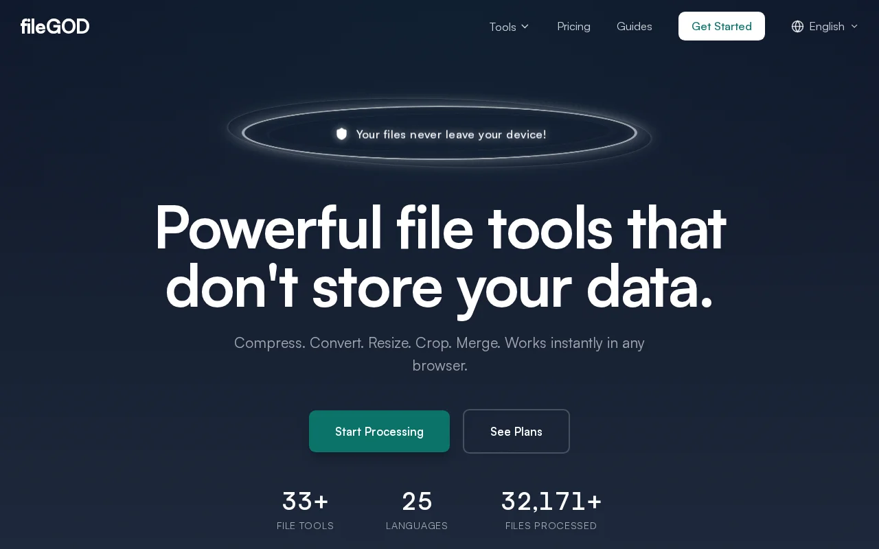 FileGOD – PDF tools that never see your files (100% browser-side)