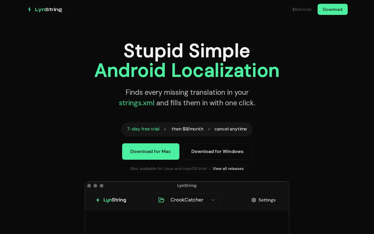 LynString – Translate Android Strings.xml with AI