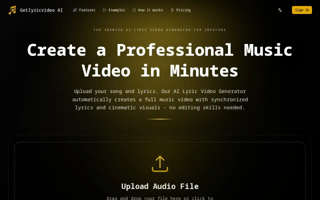 Automated pipeline to generate music videos from audio files