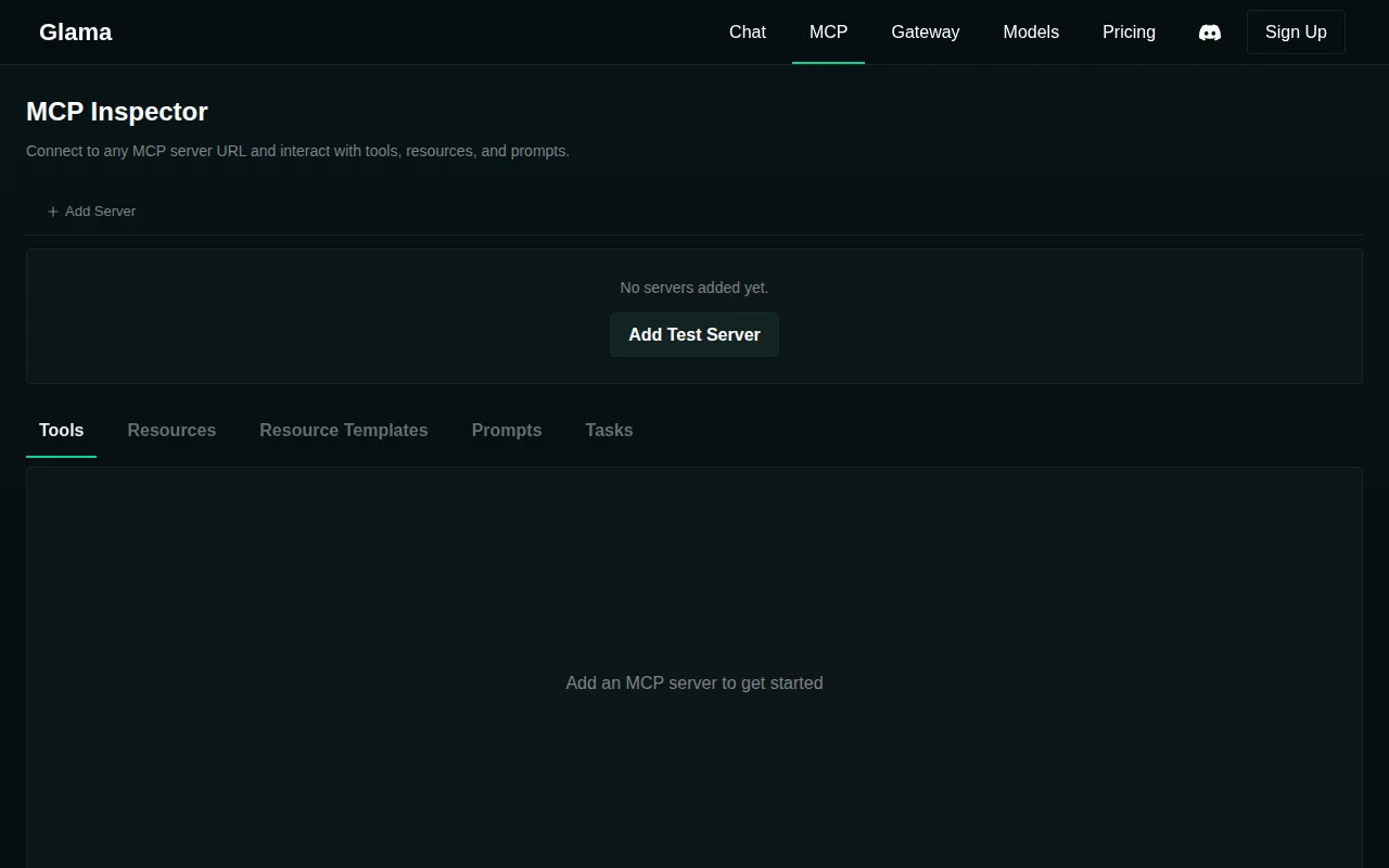 MCP Inspector – connect and test any MCP server