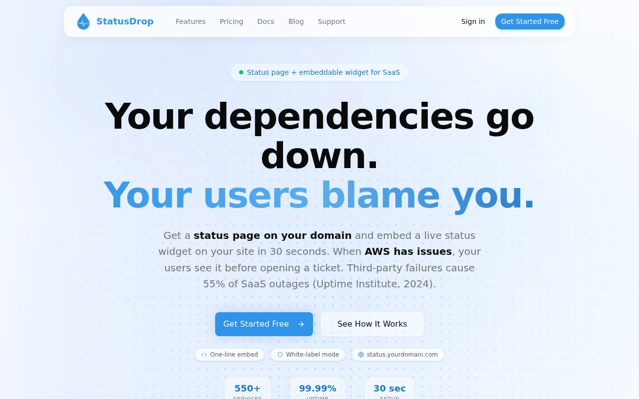 I Built StatusDrop