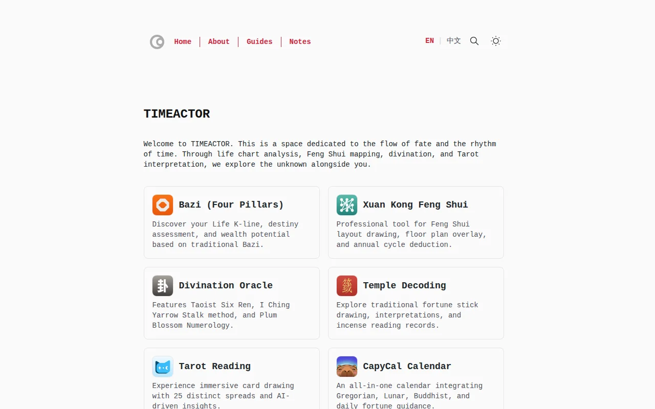 Digitizing ancient I Ching and Feng Shui algorithms into modern webapp