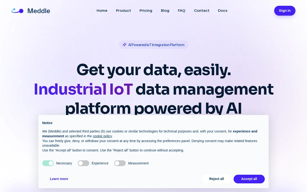 Meddle – AI-powered IIoT platform for small manufacturers