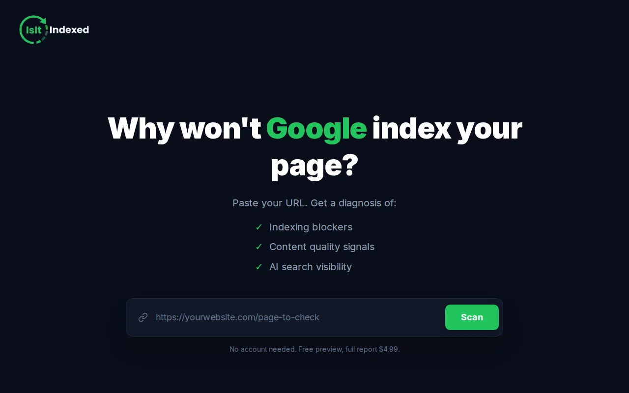 I scanned 50 sites for Google indexability. 40% scored zero