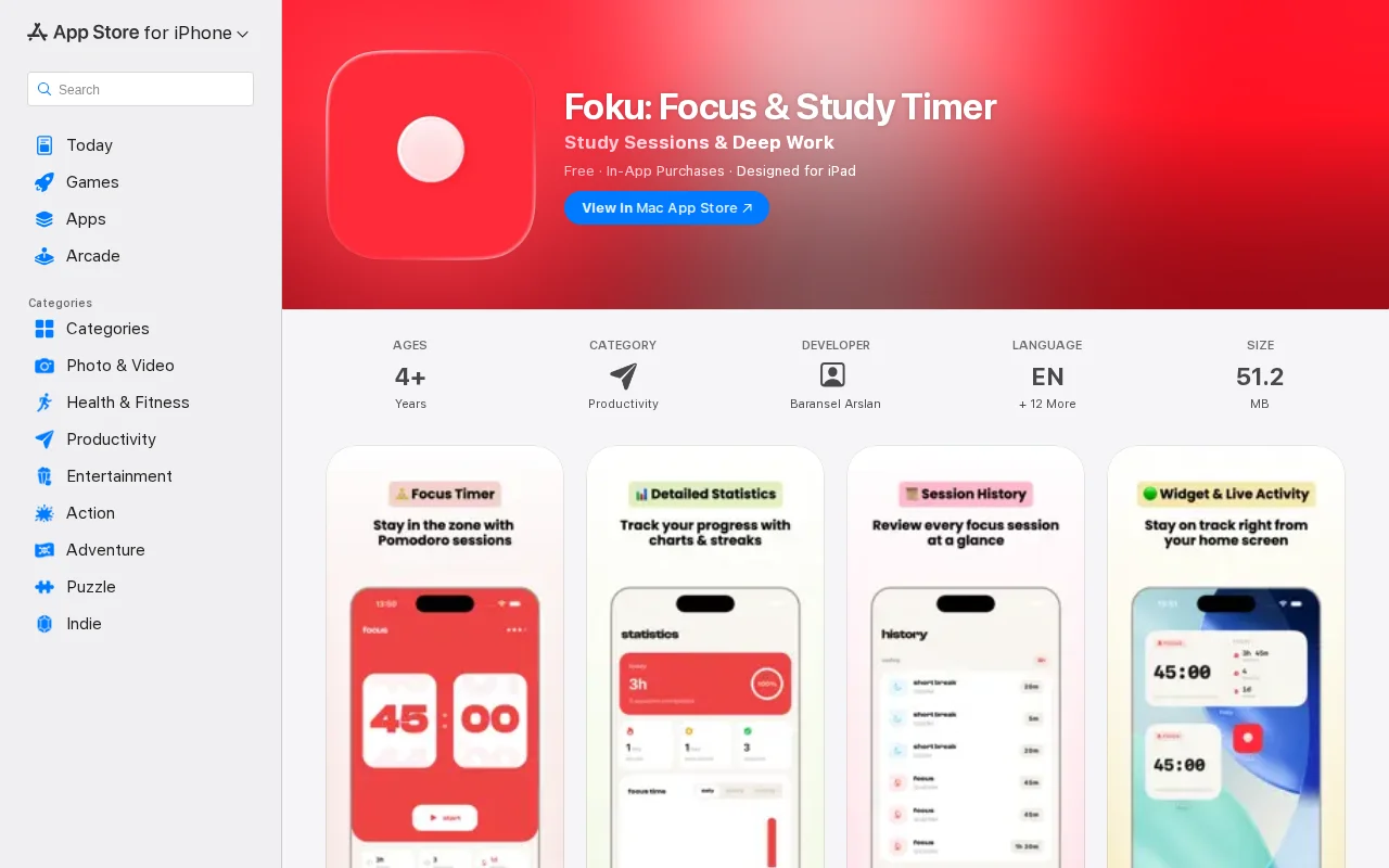 Foku: Focus and Study Timer